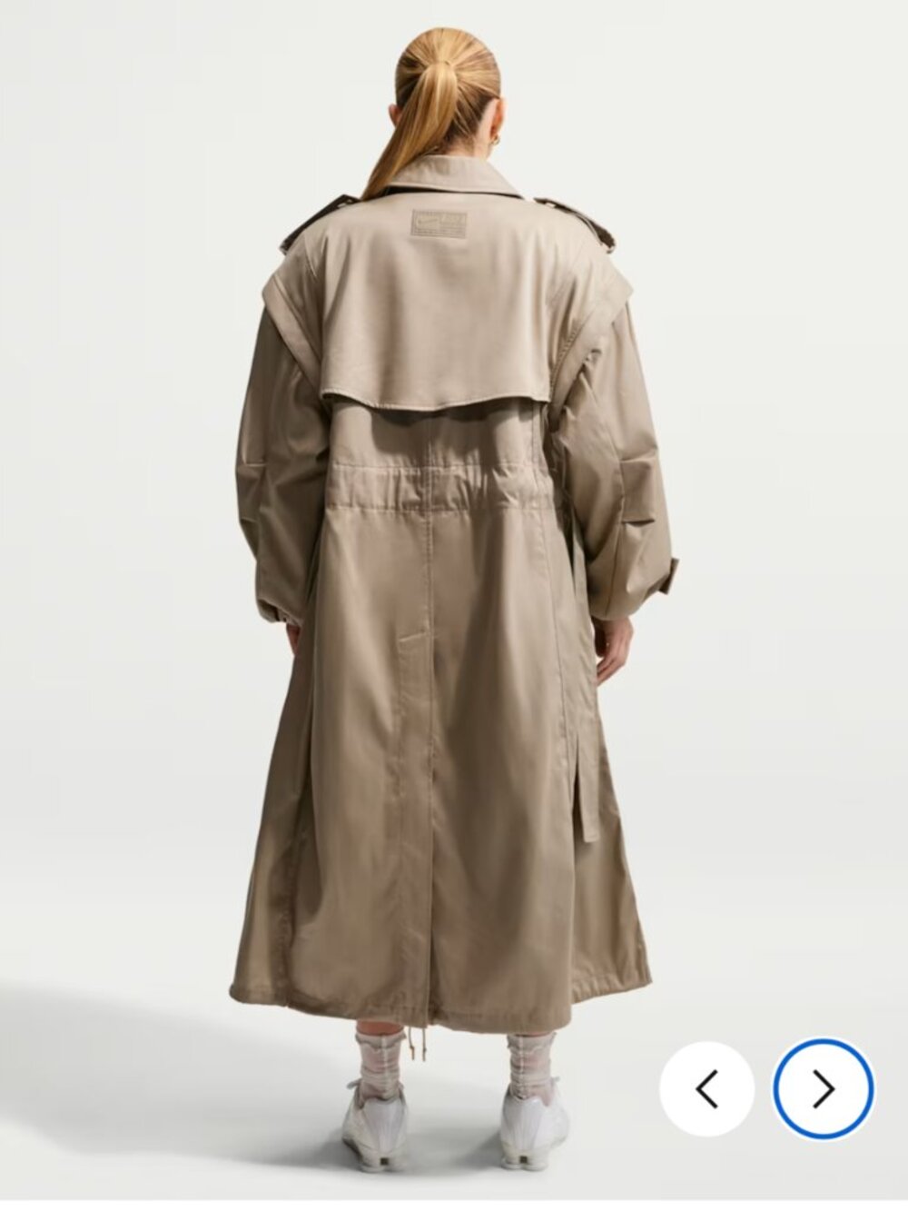 NWT Nike Sportswear Airreverent Women's Khaki Trench Coat - Picture 5 of 10